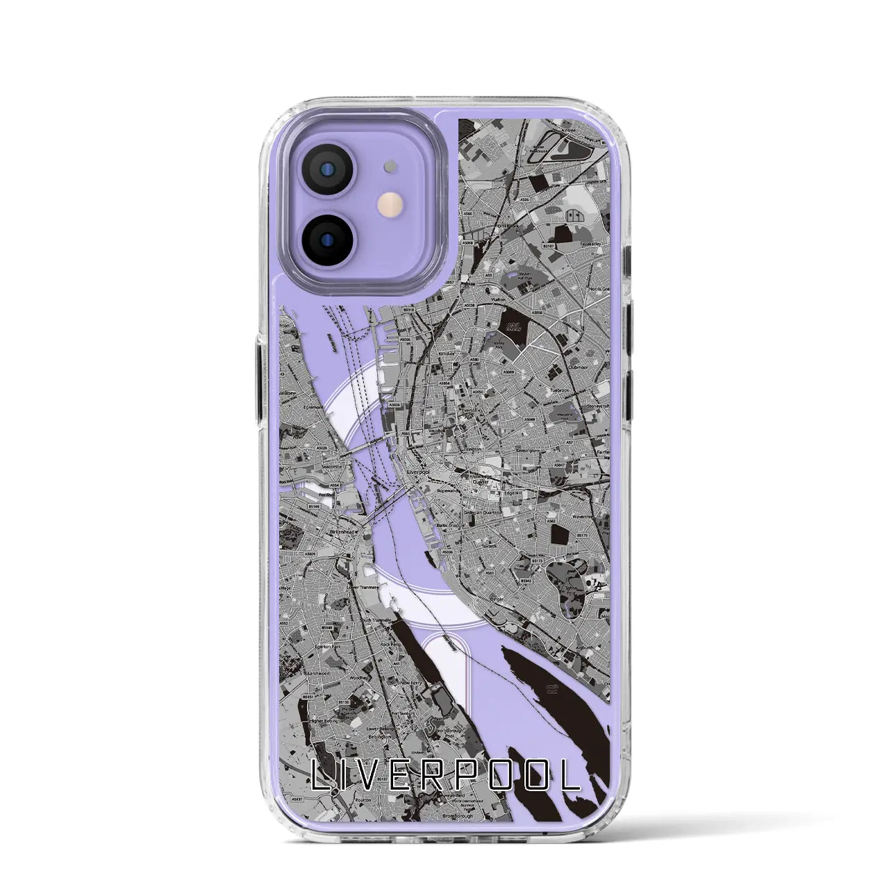 【リヴァプール(イギリス)】地図柄iPhoneケース(MagSafeタイプ)