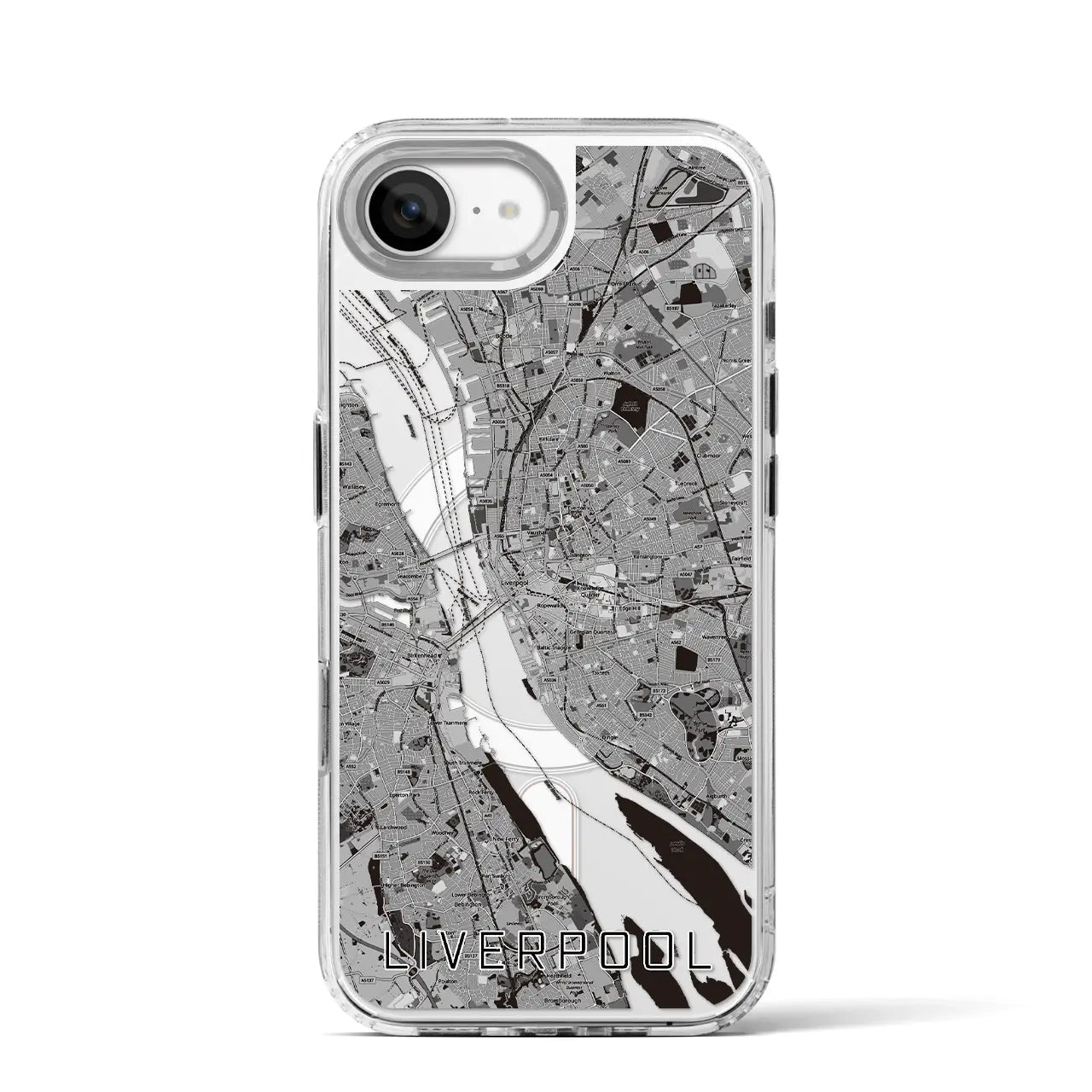 【リヴァプール(イギリス)】地図柄iPhoneケース(MagSafeタイプ)
