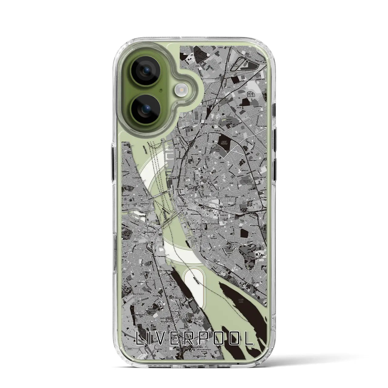 【リヴァプール(イギリス)】地図柄iPhoneケース(MagSafeタイプ)