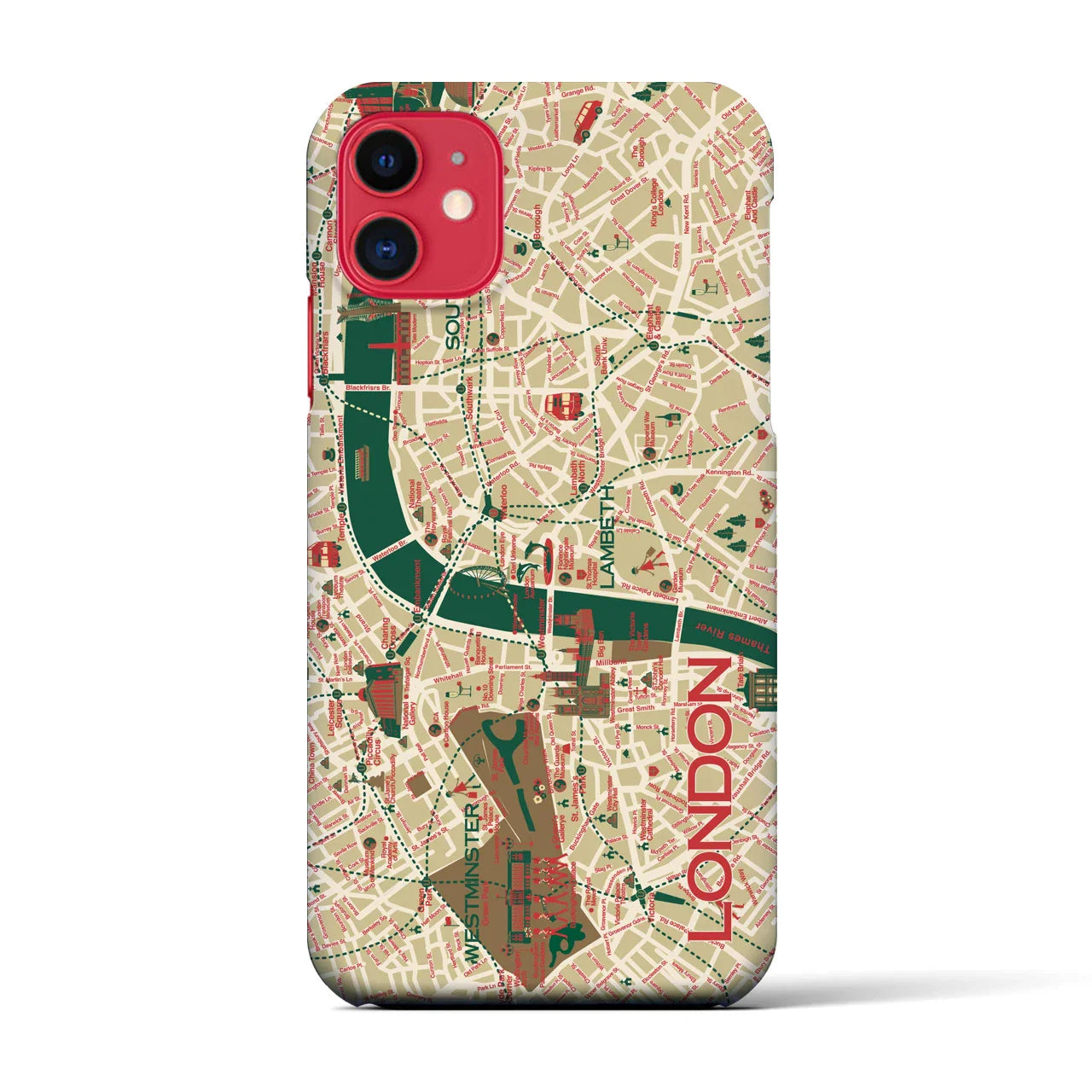 【ロンドン】イラストマップiPhoneケース(バックカバータイプ)