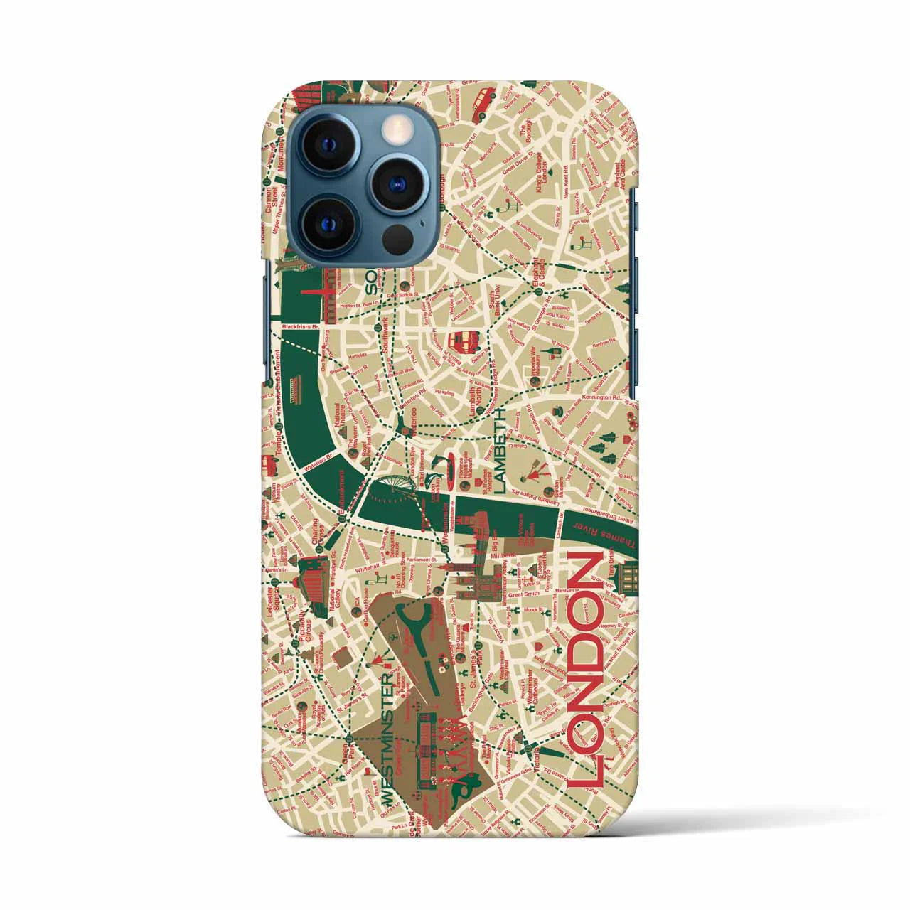 【ロンドン】イラストマップiPhoneケース(バックカバータイプ)