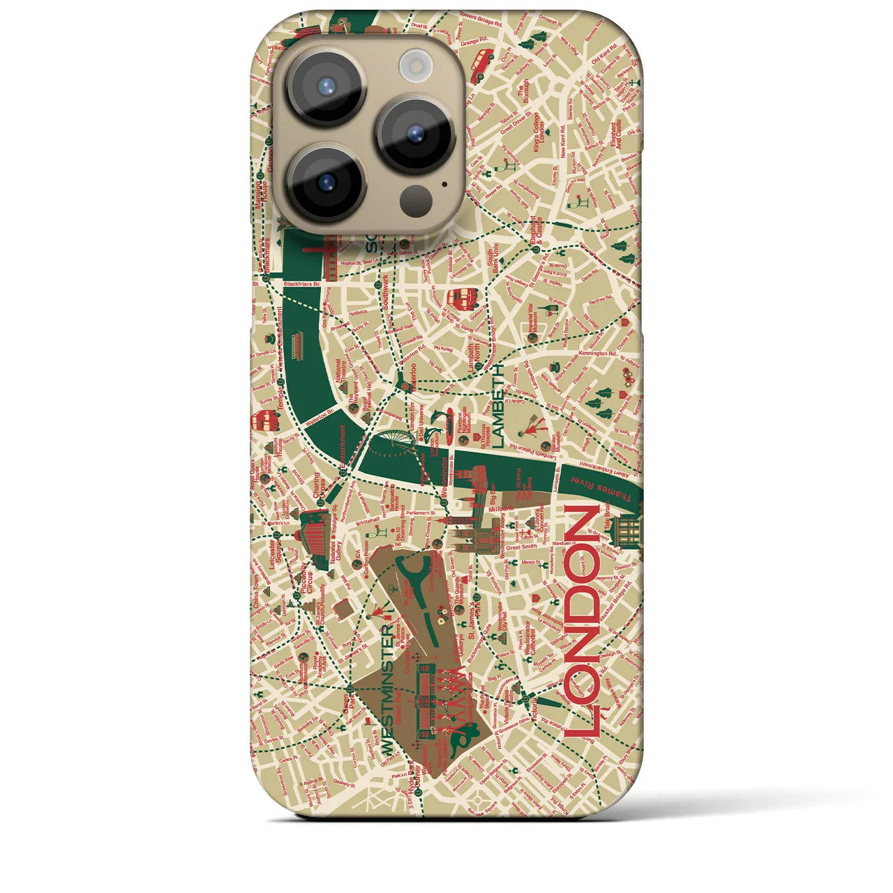 【ロンドン】イラストマップiPhoneケース(バックカバータイプ)