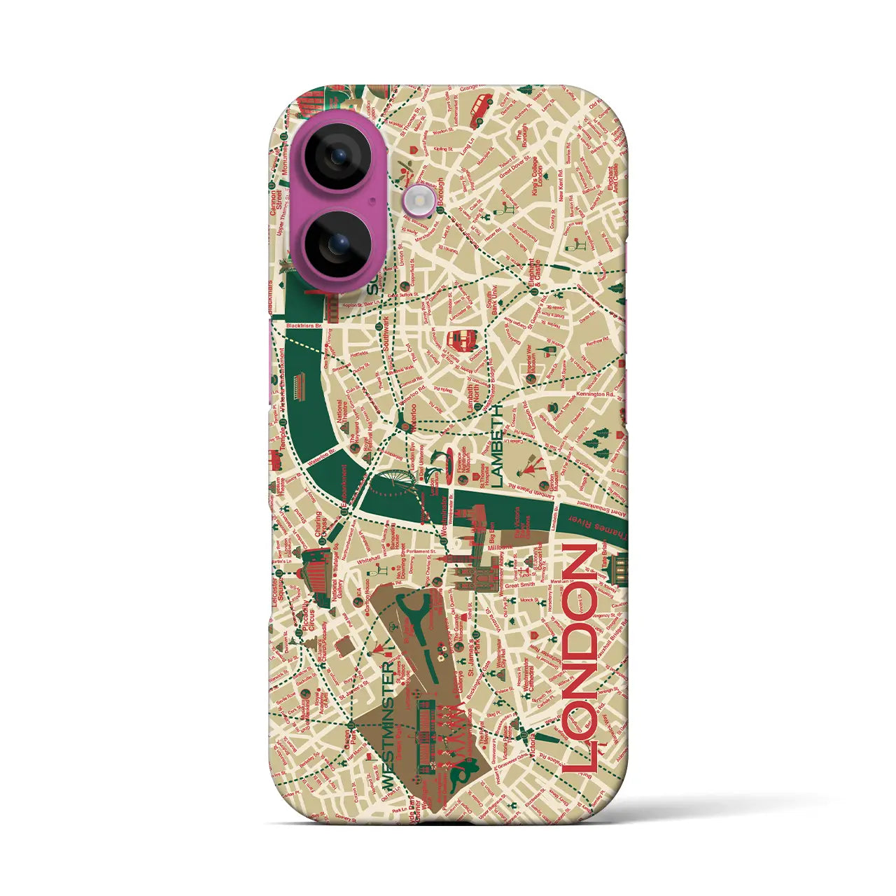 【ロンドン】イラストマップiPhoneケース(バックカバータイプ)