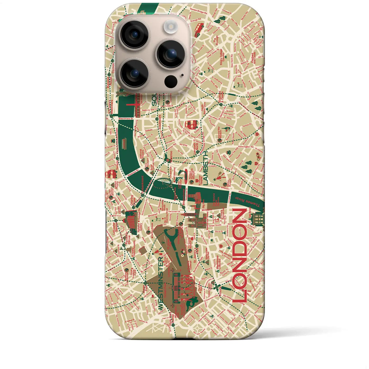 【ロンドン】イラストマップiPhoneケース(バックカバータイプ)