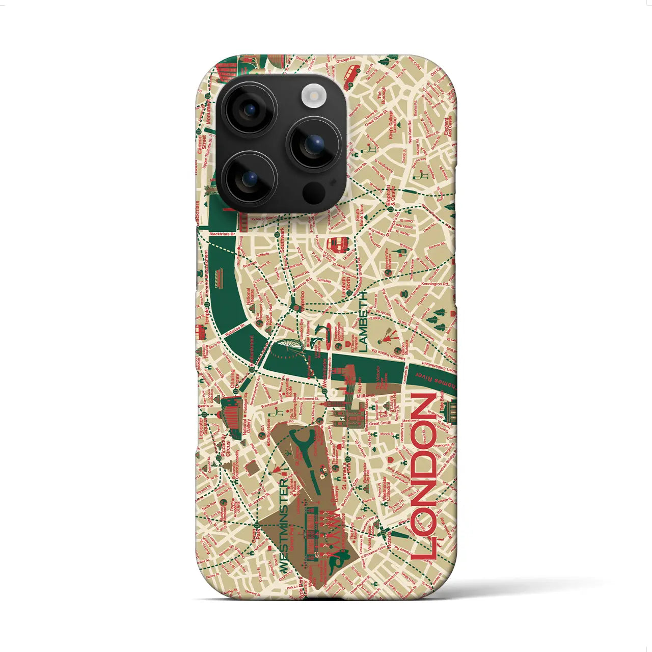 【ロンドン】イラストマップiPhoneケース(バックカバータイプ)