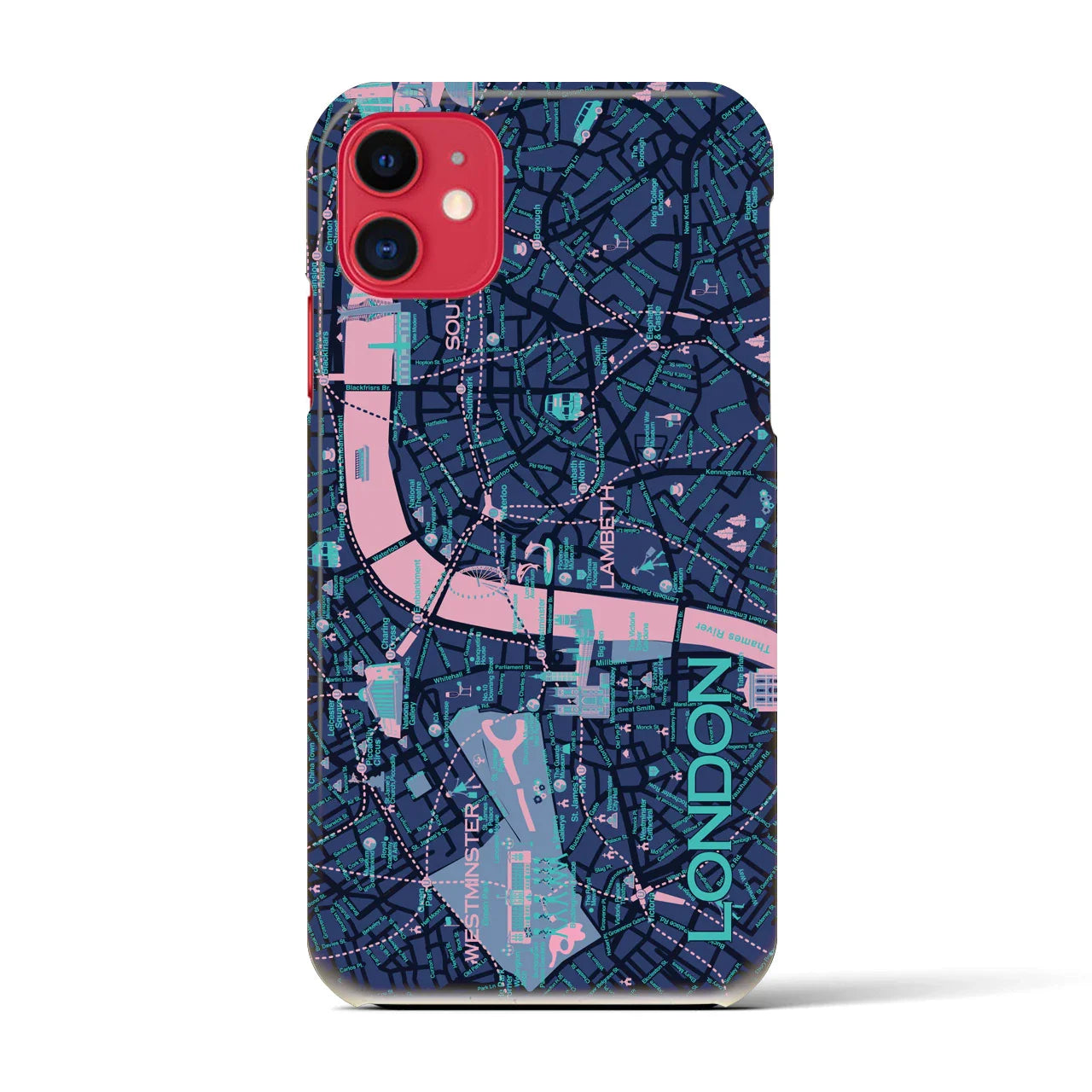 【ロンドン】イラストマップiPhoneケース(バックカバータイプ)