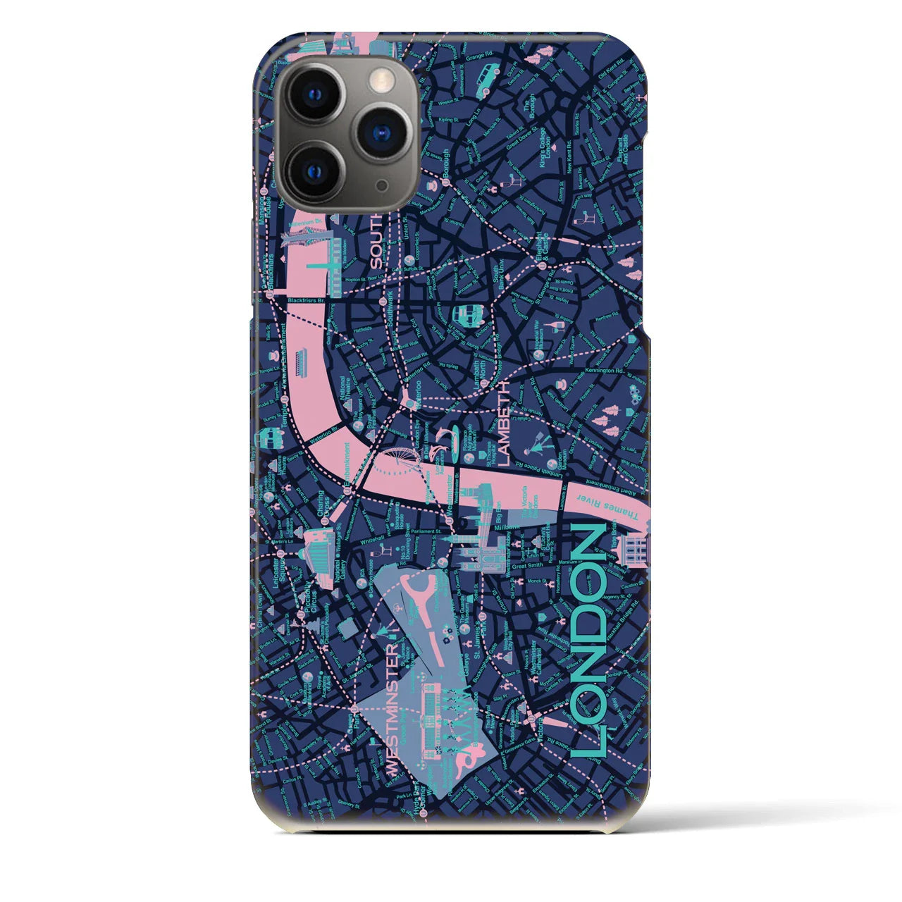 【ロンドン】イラストマップiPhoneケース(バックカバータイプ)