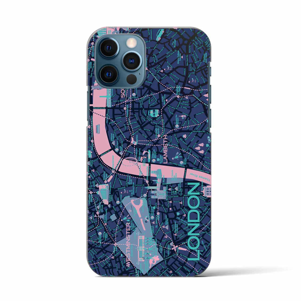 【ロンドン】イラストマップiPhoneケース(バックカバータイプ)