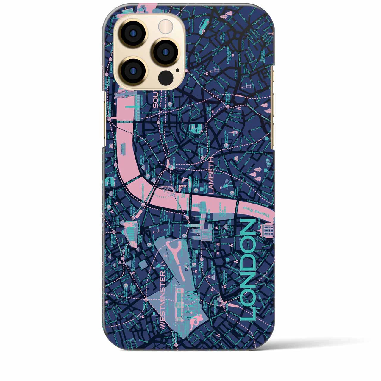 【ロンドン】イラストマップiPhoneケース(バックカバータイプ)