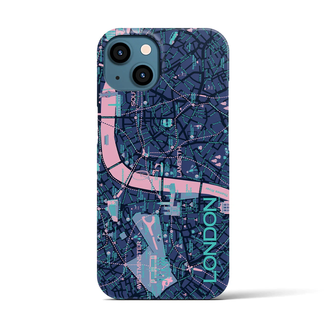 【ロンドン】イラストマップiPhoneケース(バックカバータイプ)