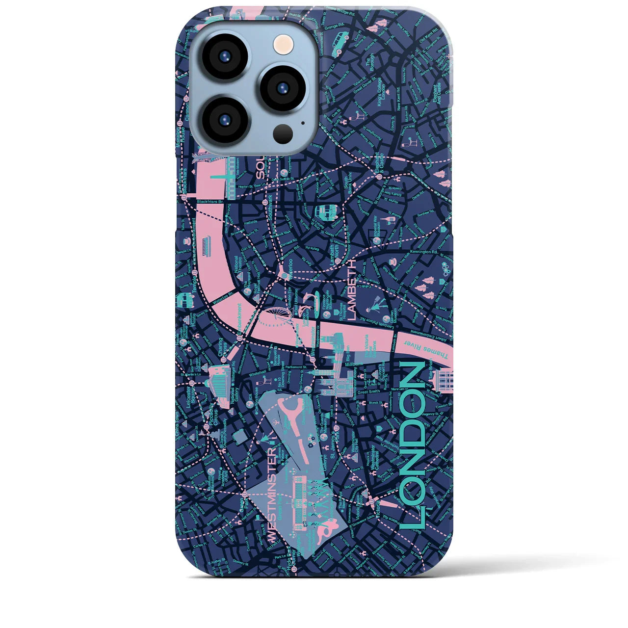 【ロンドン】イラストマップiPhoneケース(バックカバータイプ)