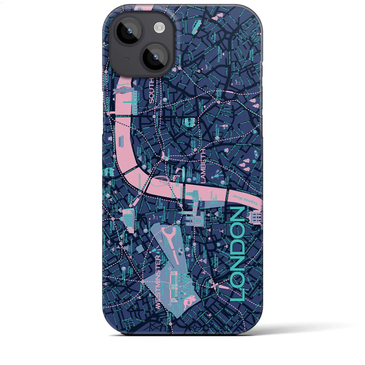 【ロンドン】イラストマップiPhoneケース(バックカバータイプ)
