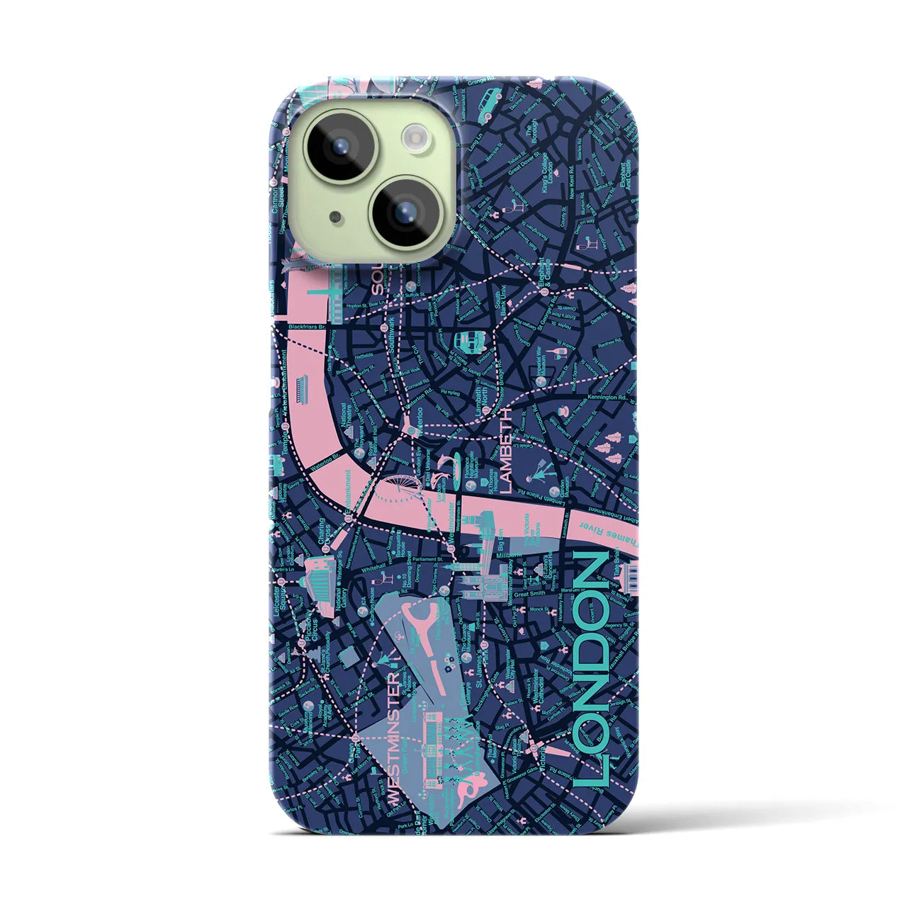 【ロンドン】イラストマップiPhoneケース(バックカバータイプ)