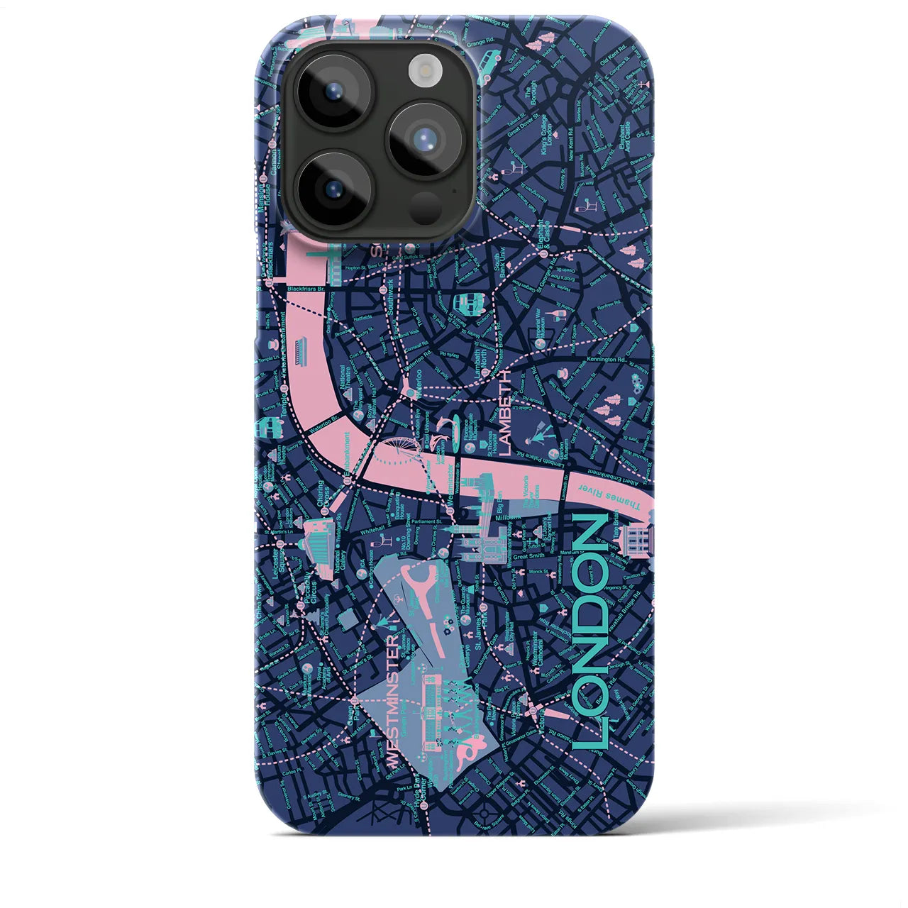 【ロンドン】イラストマップiPhoneケース(バックカバータイプ)