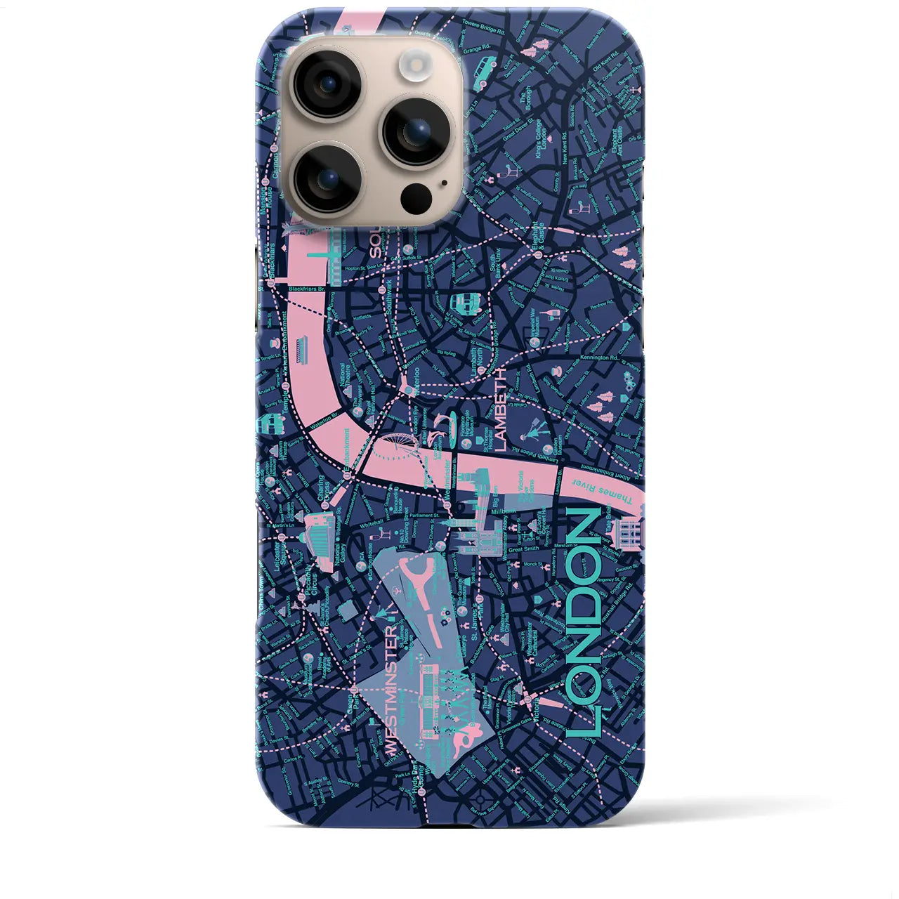 【ロンドン】イラストマップiPhoneケース(バックカバータイプ)