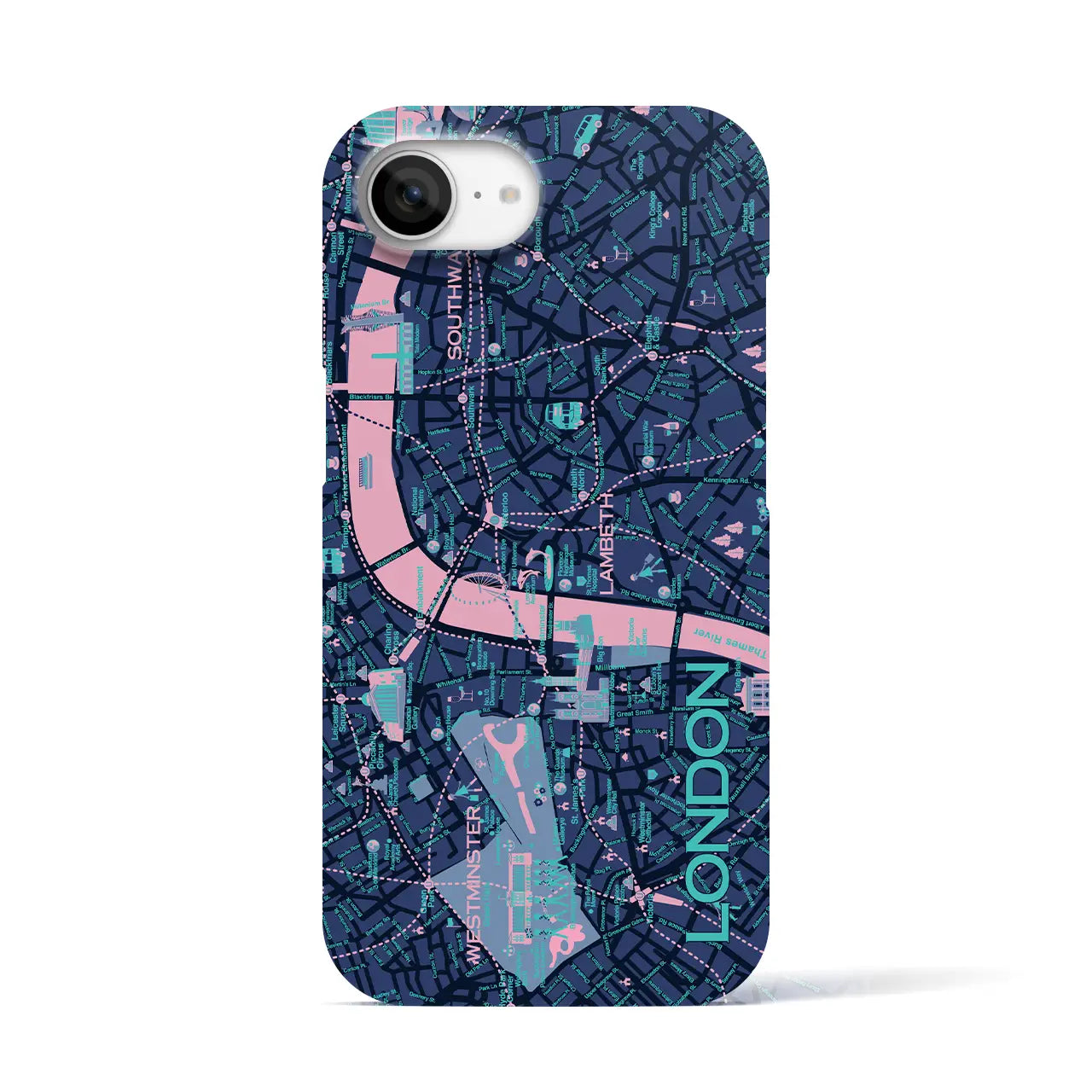 【ロンドン】イラストマップiPhoneケース(バックカバータイプ)