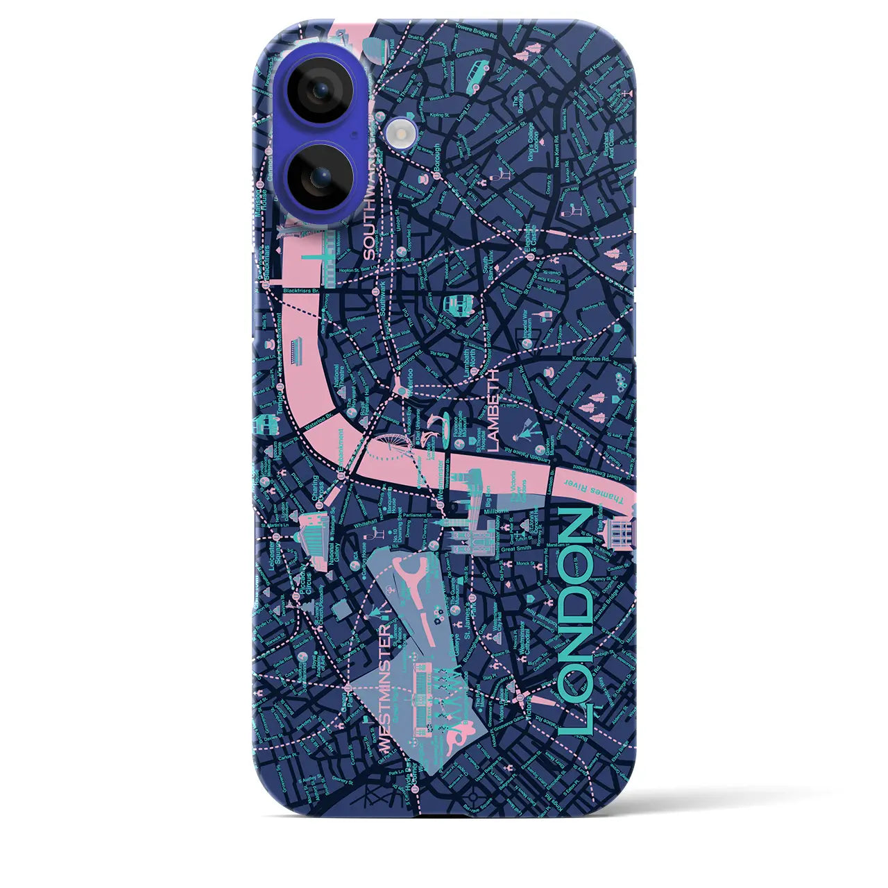 【ロンドン】イラストマップiPhoneケース(バックカバータイプ)