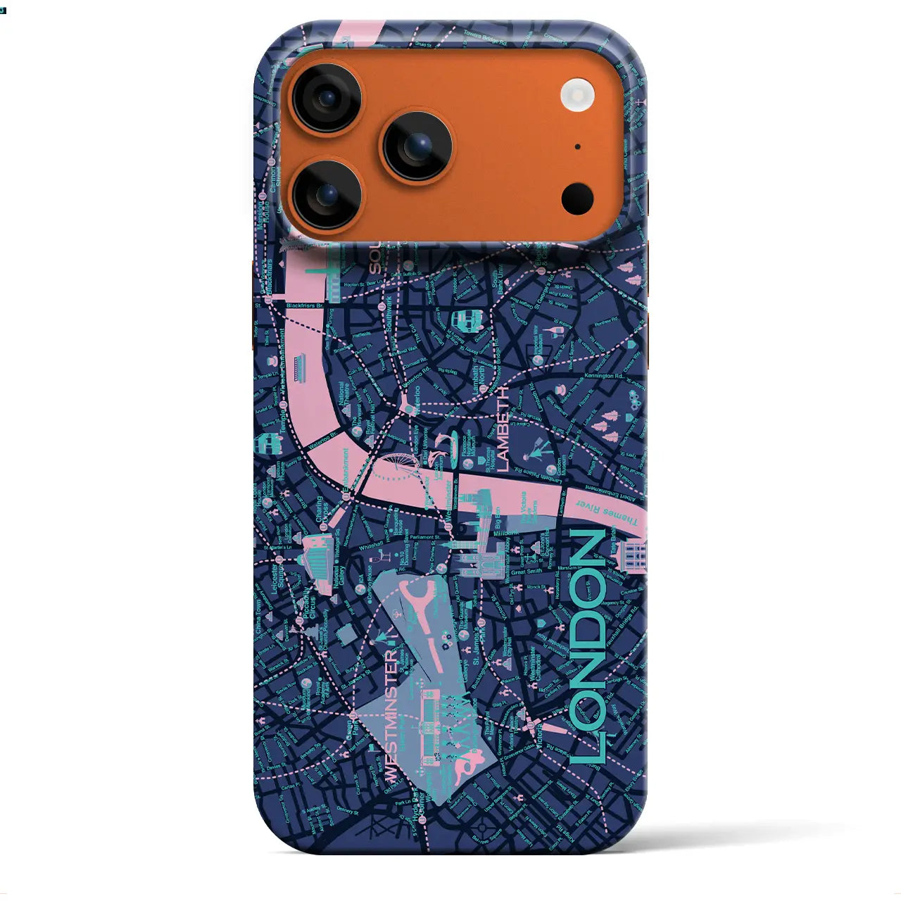 【ロンドン】イラストマップiPhoneケース(バックカバータイプ)