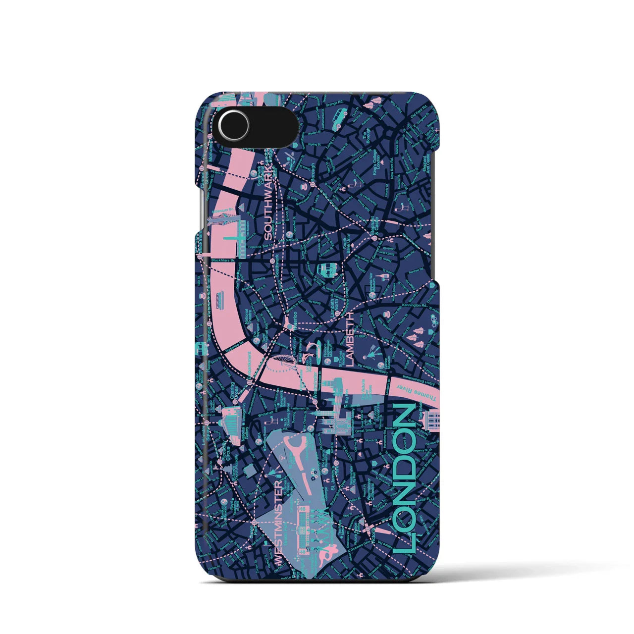 【ロンドン】イラストマップiPhoneケース(バックカバータイプ)