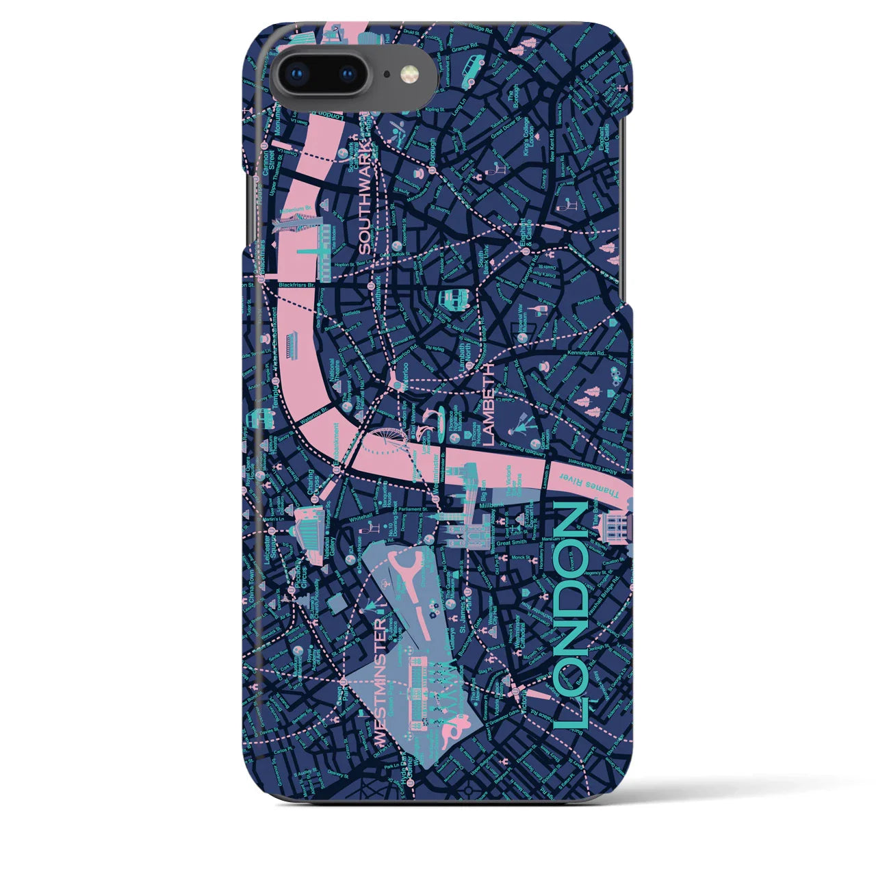 【ロンドン】イラストマップiPhoneケース(バックカバータイプ)