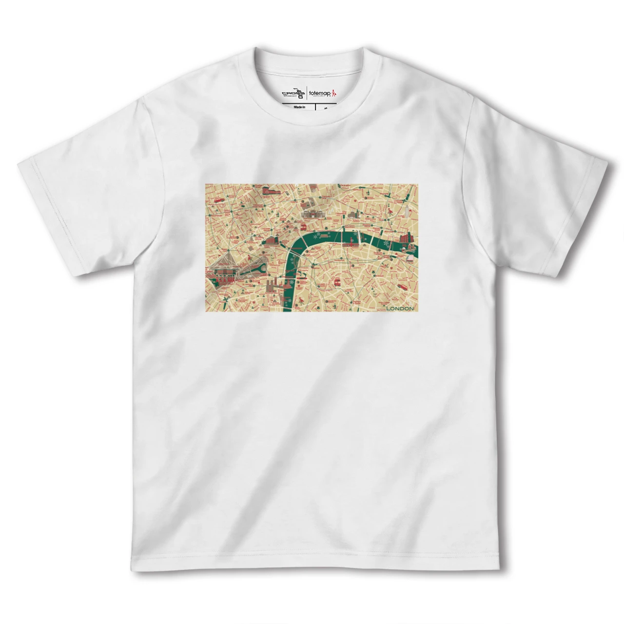 【ロンドン(イギリス)】イラストマップTシャツ