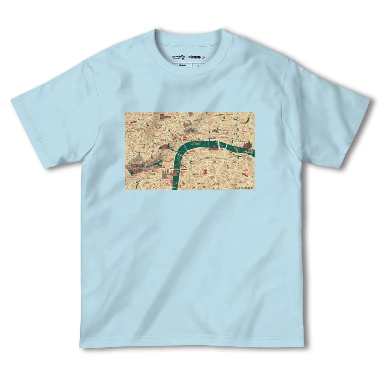 【ロンドン(イギリス)】イラストマップTシャツ