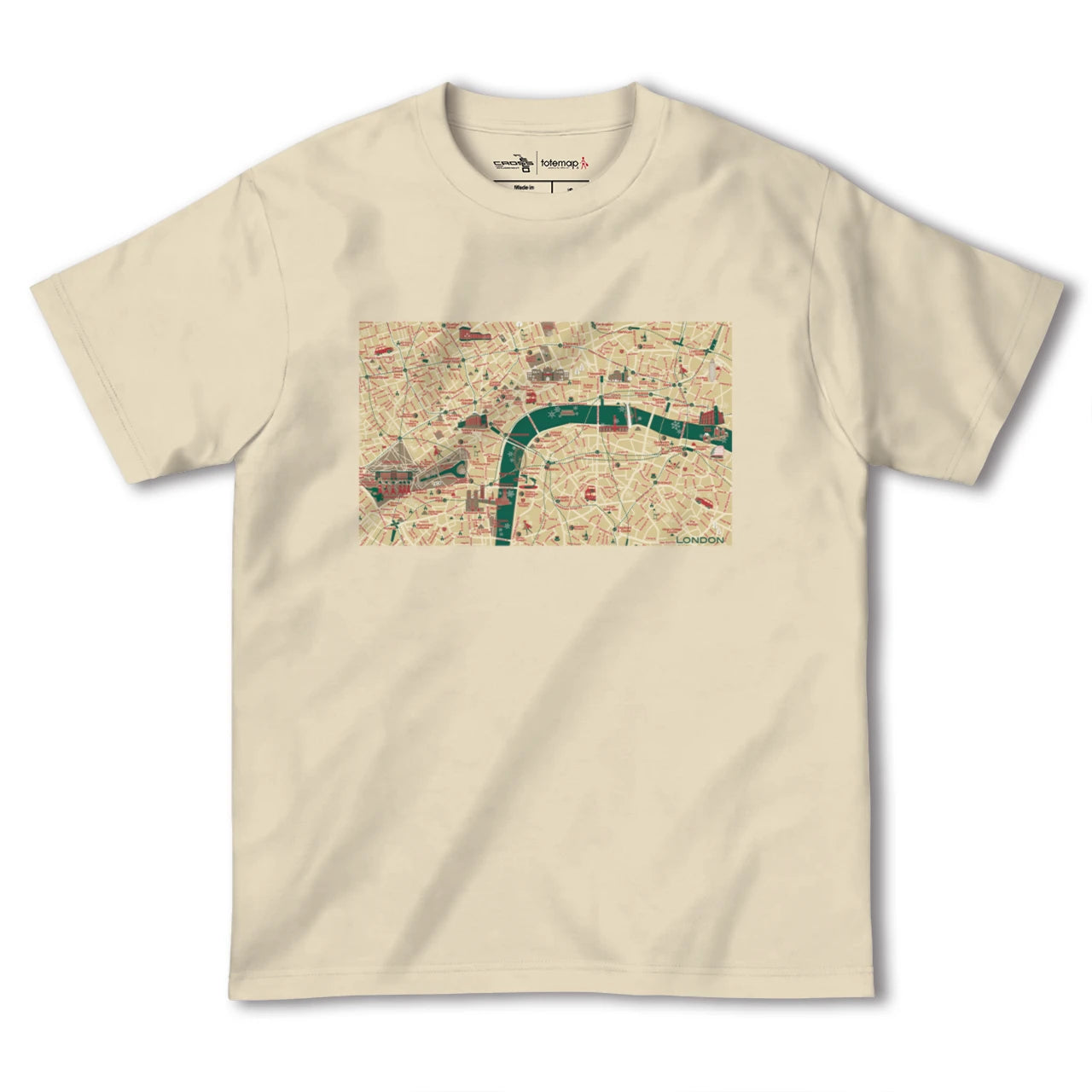 【ロンドン(イギリス)】イラストマップTシャツ