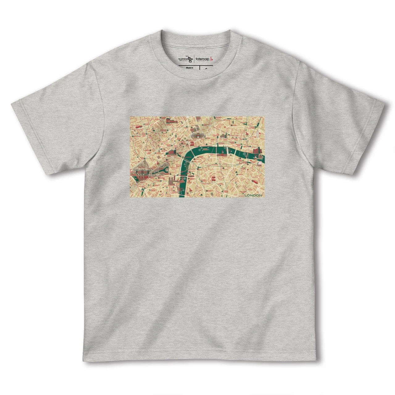 【ロンドン(イギリス)】イラストマップTシャツ