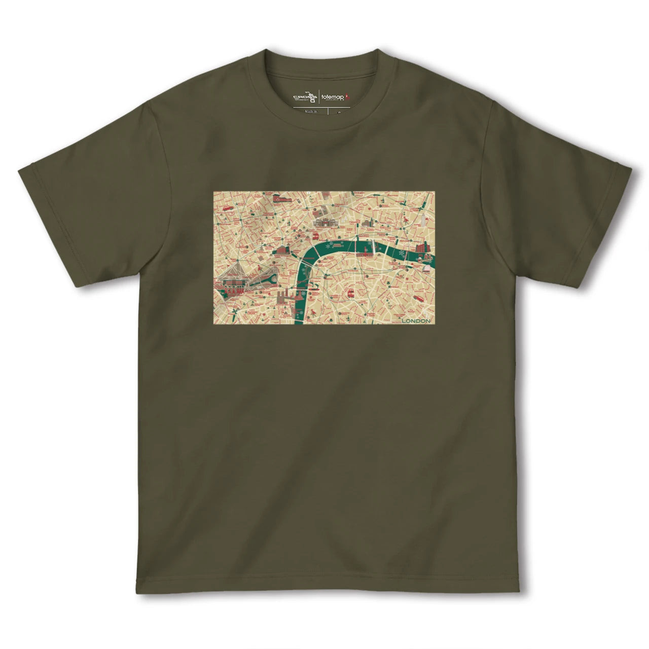 【ロンドン(イギリス)】イラストマップTシャツ