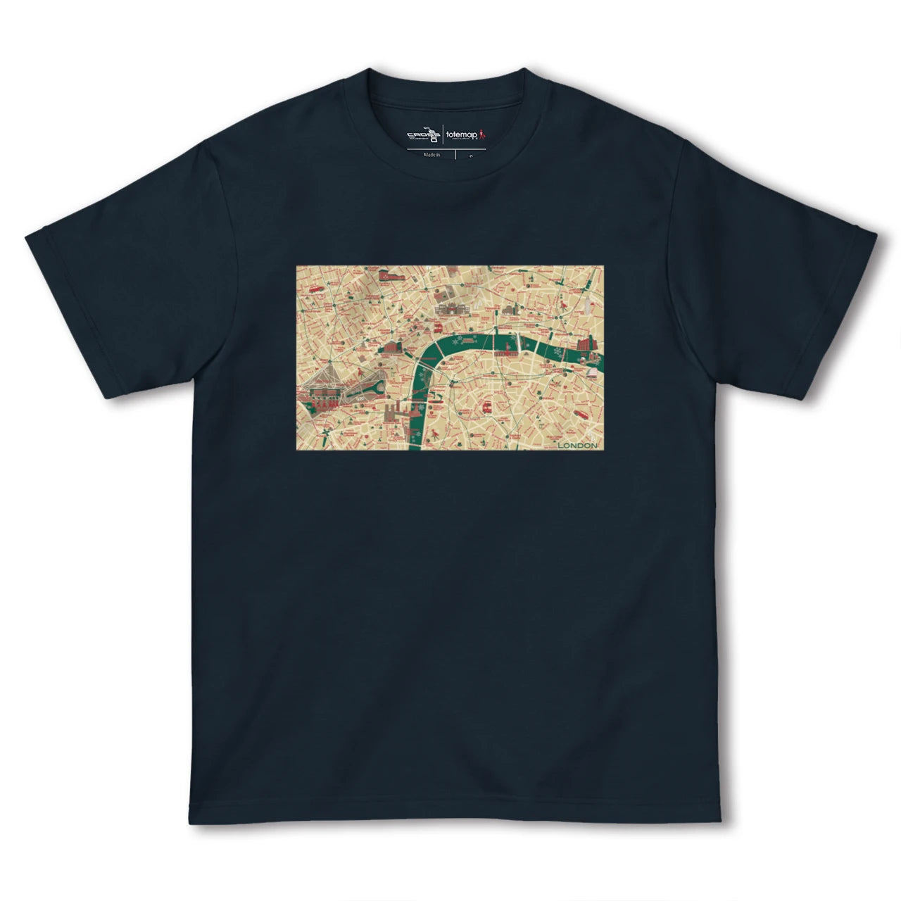 【ロンドン(イギリス)】イラストマップTシャツ