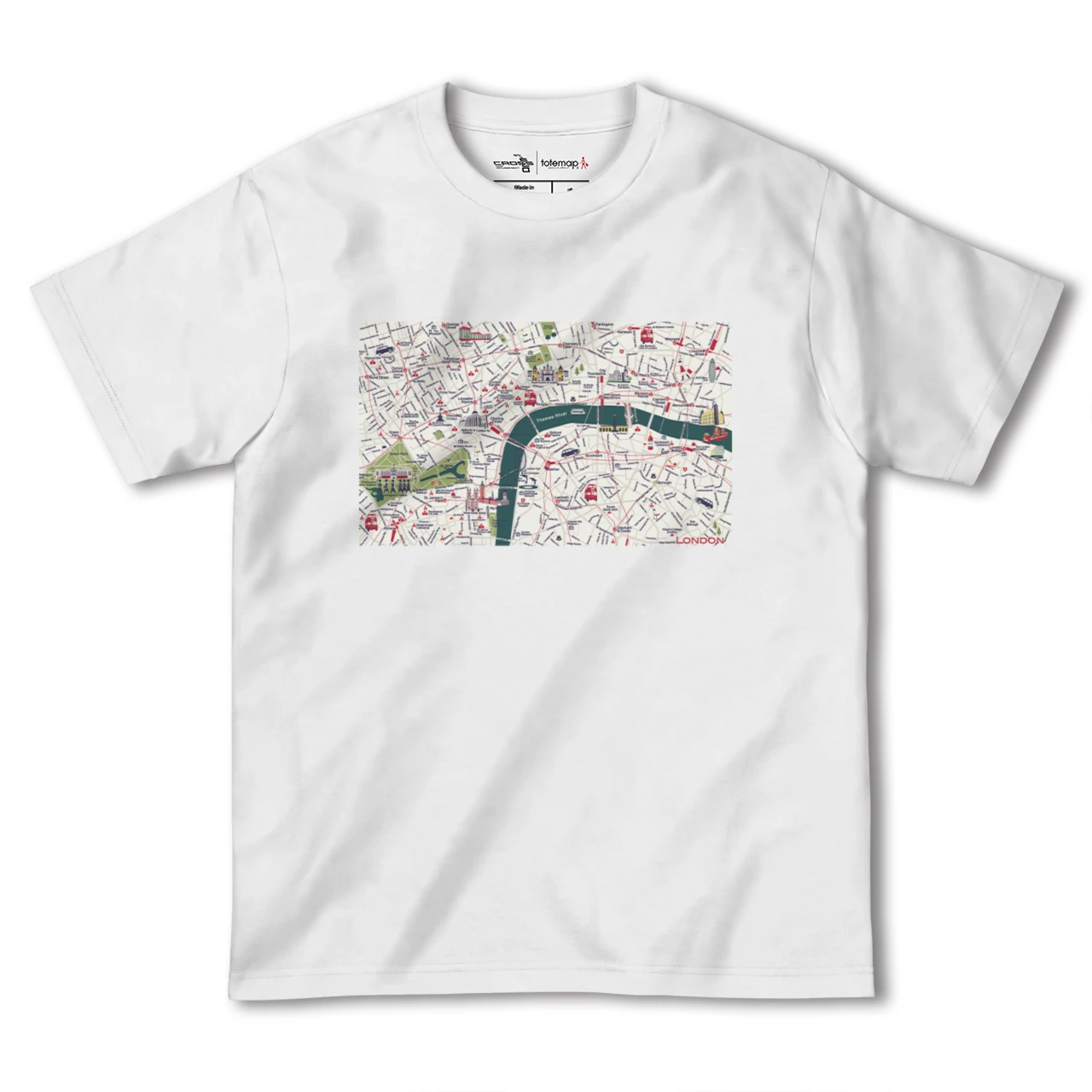 【ロンドン2(イギリス)】イラストマップTシャツ