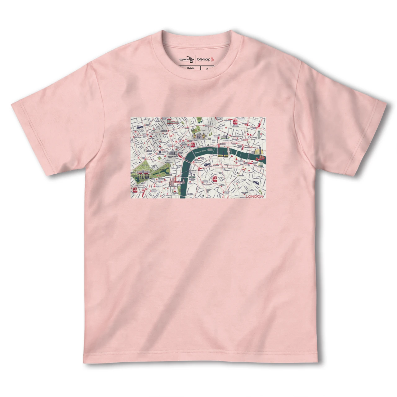 【ロンドン2(イギリス)】イラストマップTシャツ