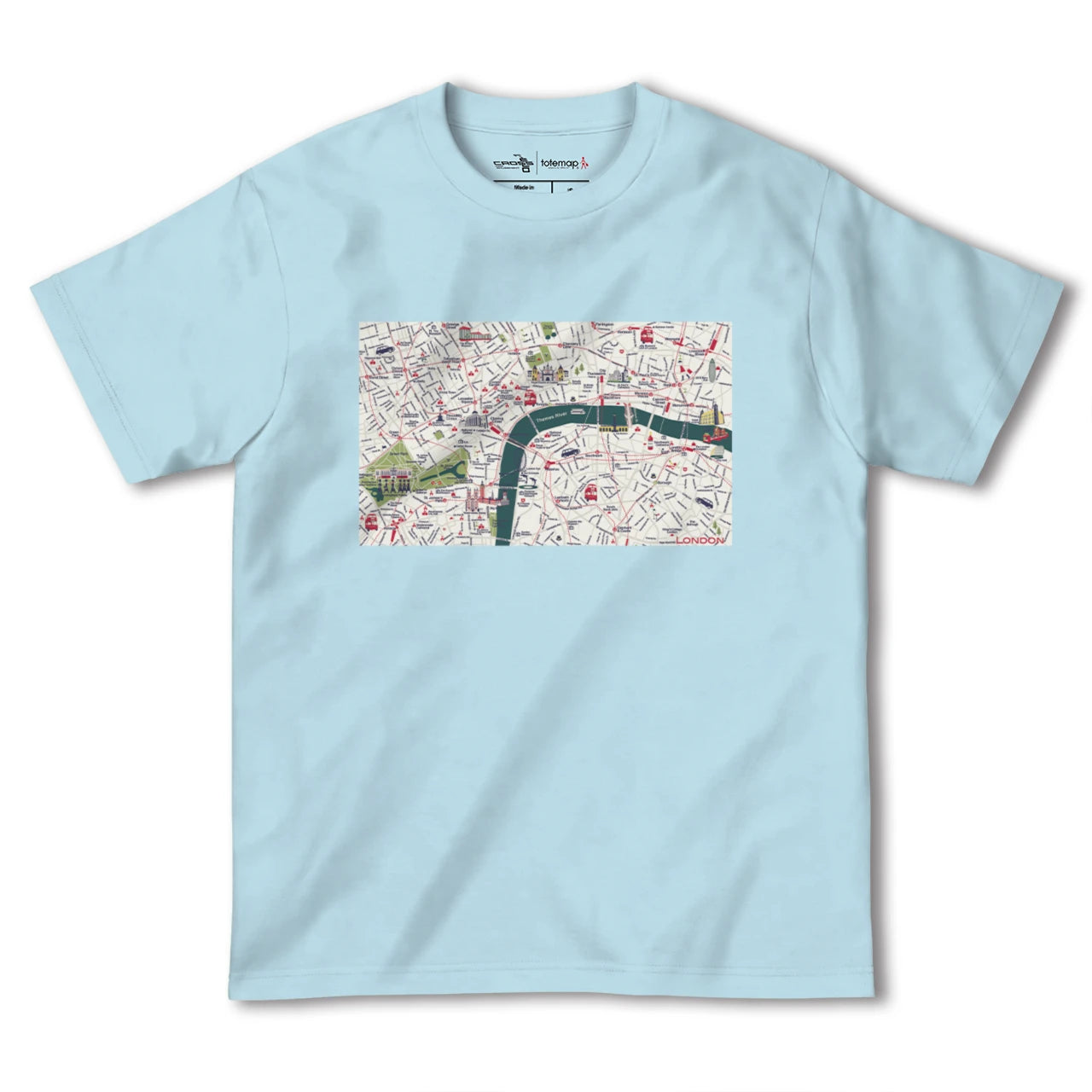 【ロンドン2(イギリス)】イラストマップTシャツ