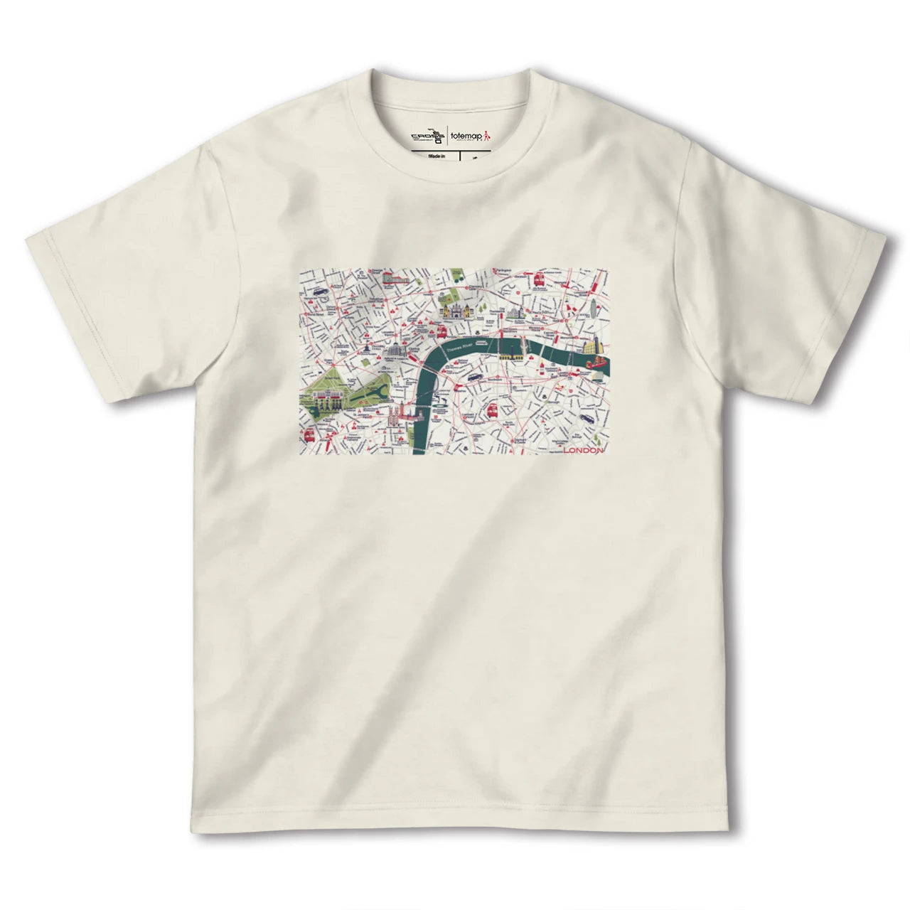 【ロンドン2(イギリス)】イラストマップTシャツ