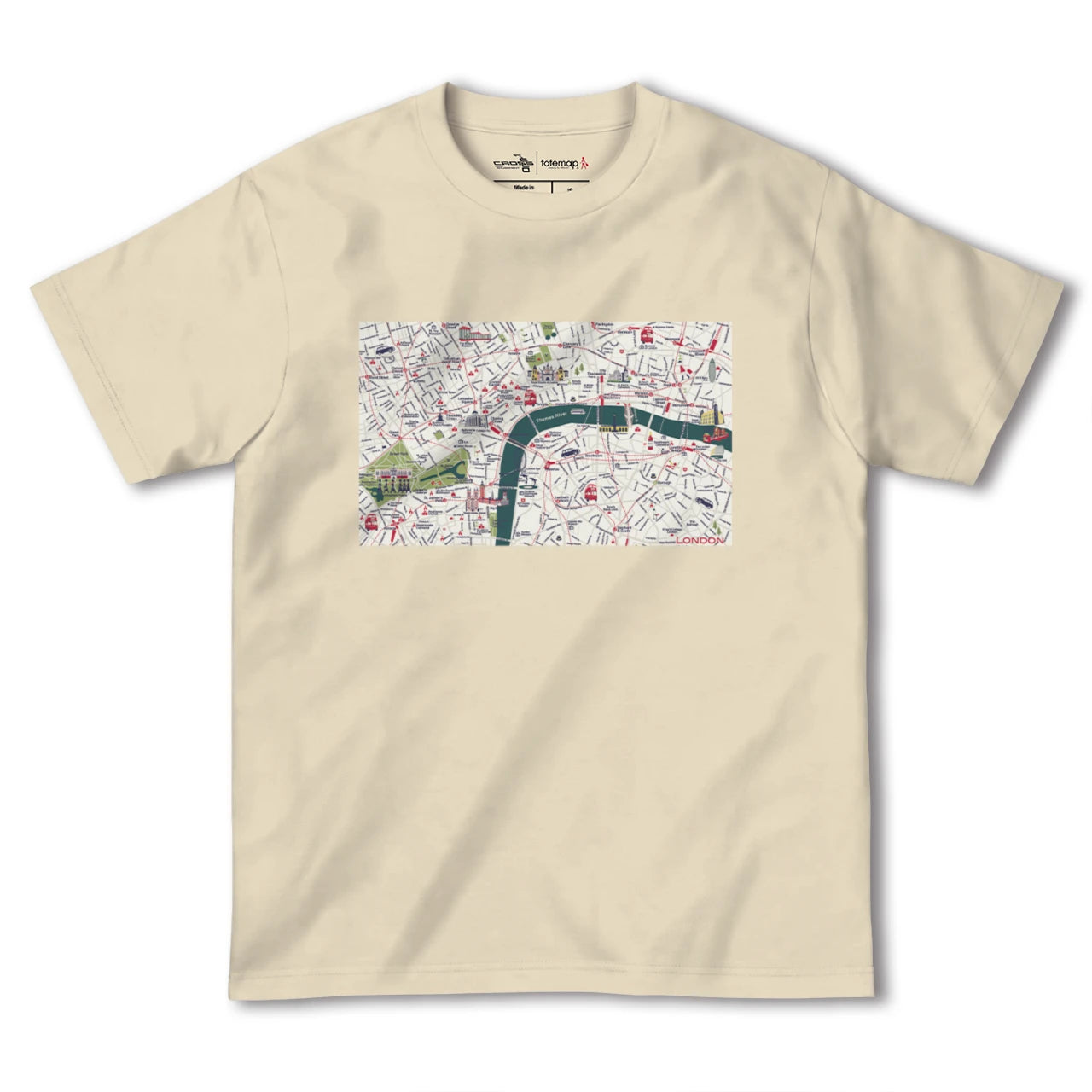 【ロンドン2(イギリス)】イラストマップTシャツ