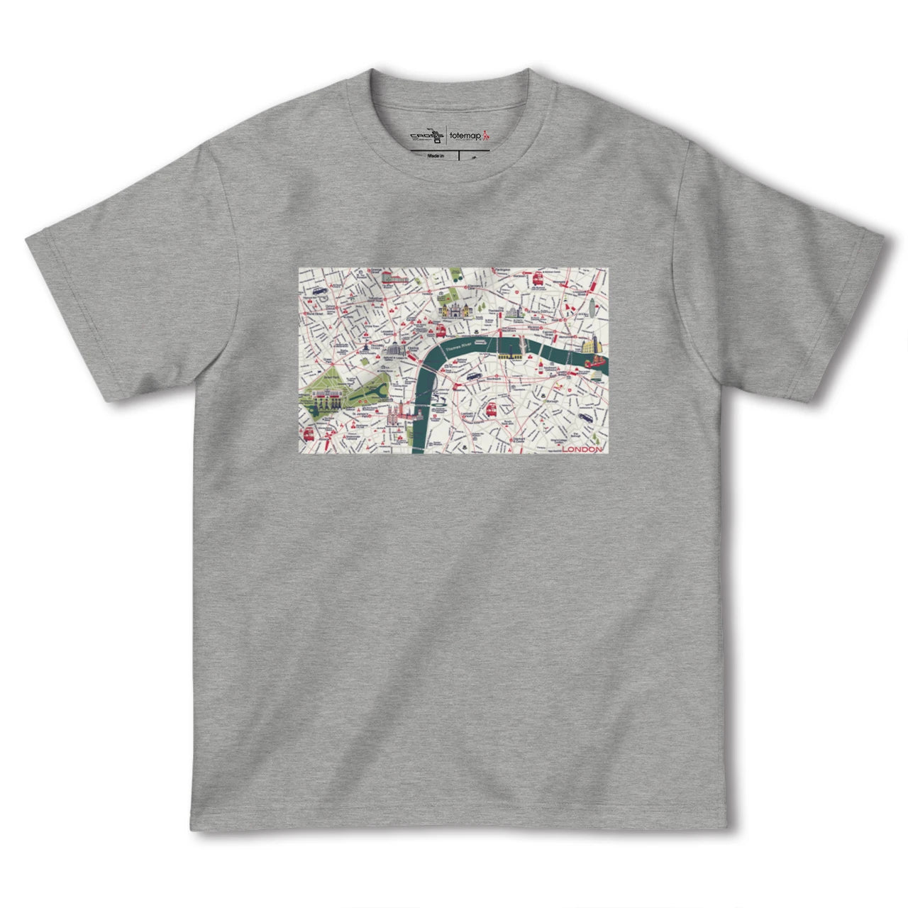 【ロンドン2(イギリス)】イラストマップTシャツ