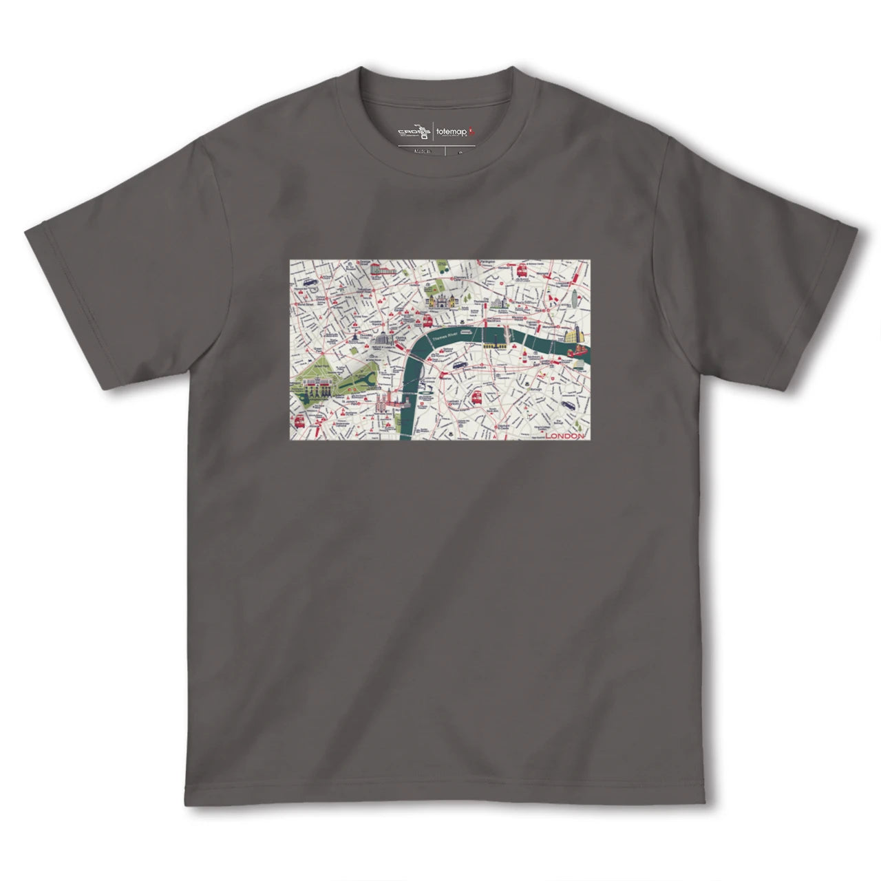 【ロンドン2(イギリス)】イラストマップTシャツ