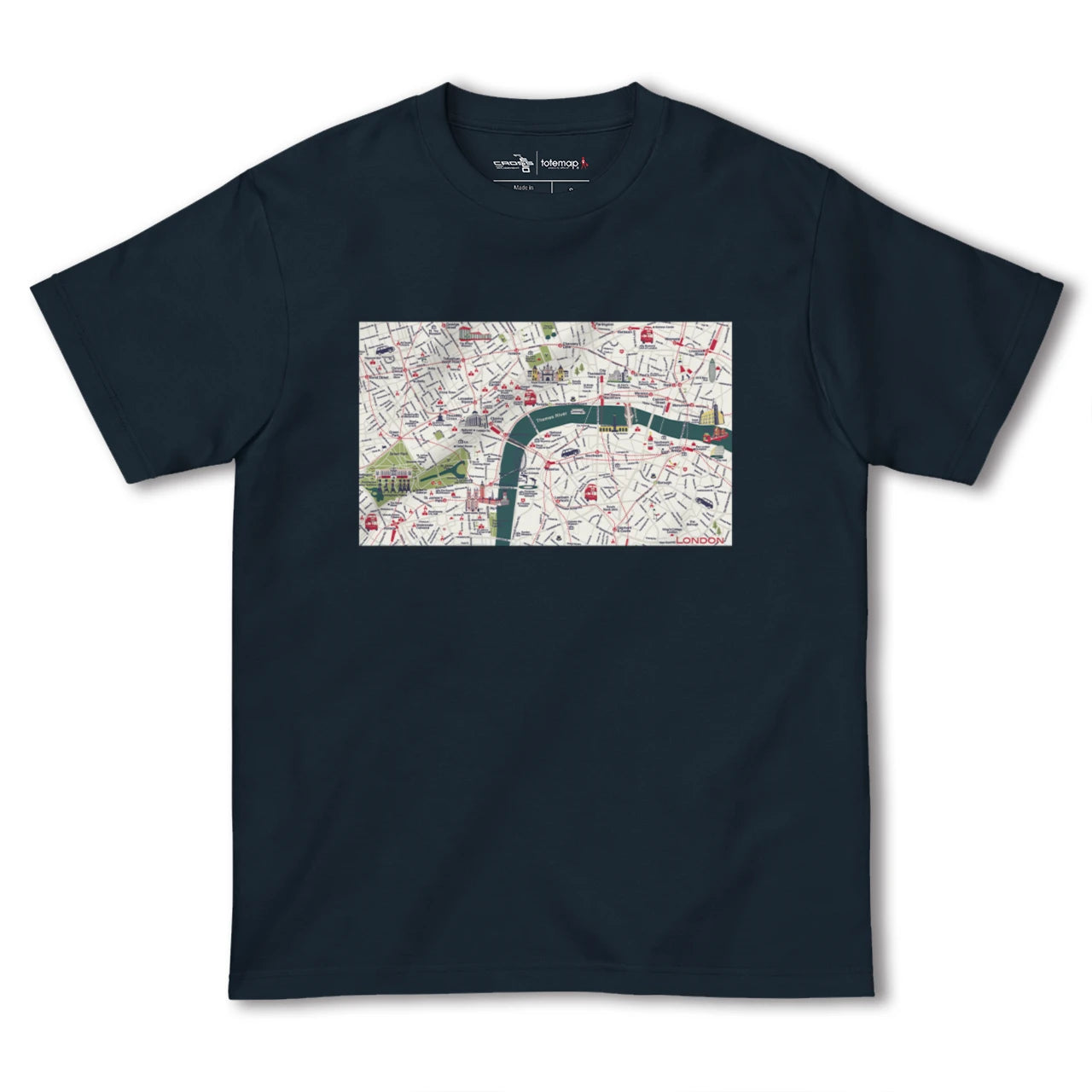 【ロンドン2(イギリス)】イラストマップTシャツ