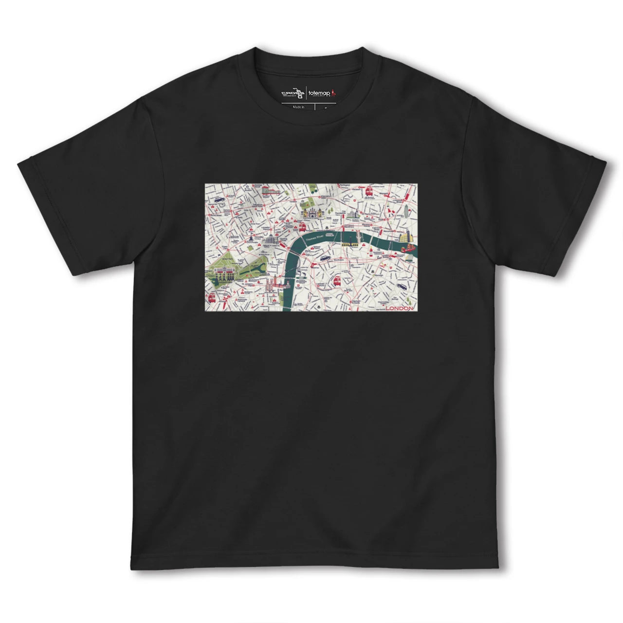 【ロンドン2(イギリス)】イラストマップTシャツ