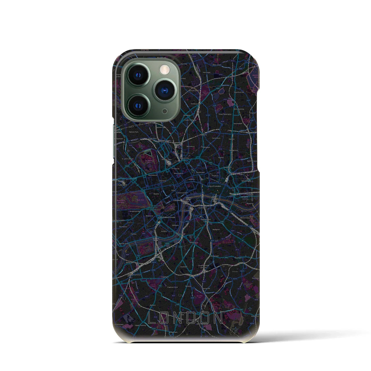 【ロンドン(イギリス)】地図柄iPhoneケース(バックカバータイプ)