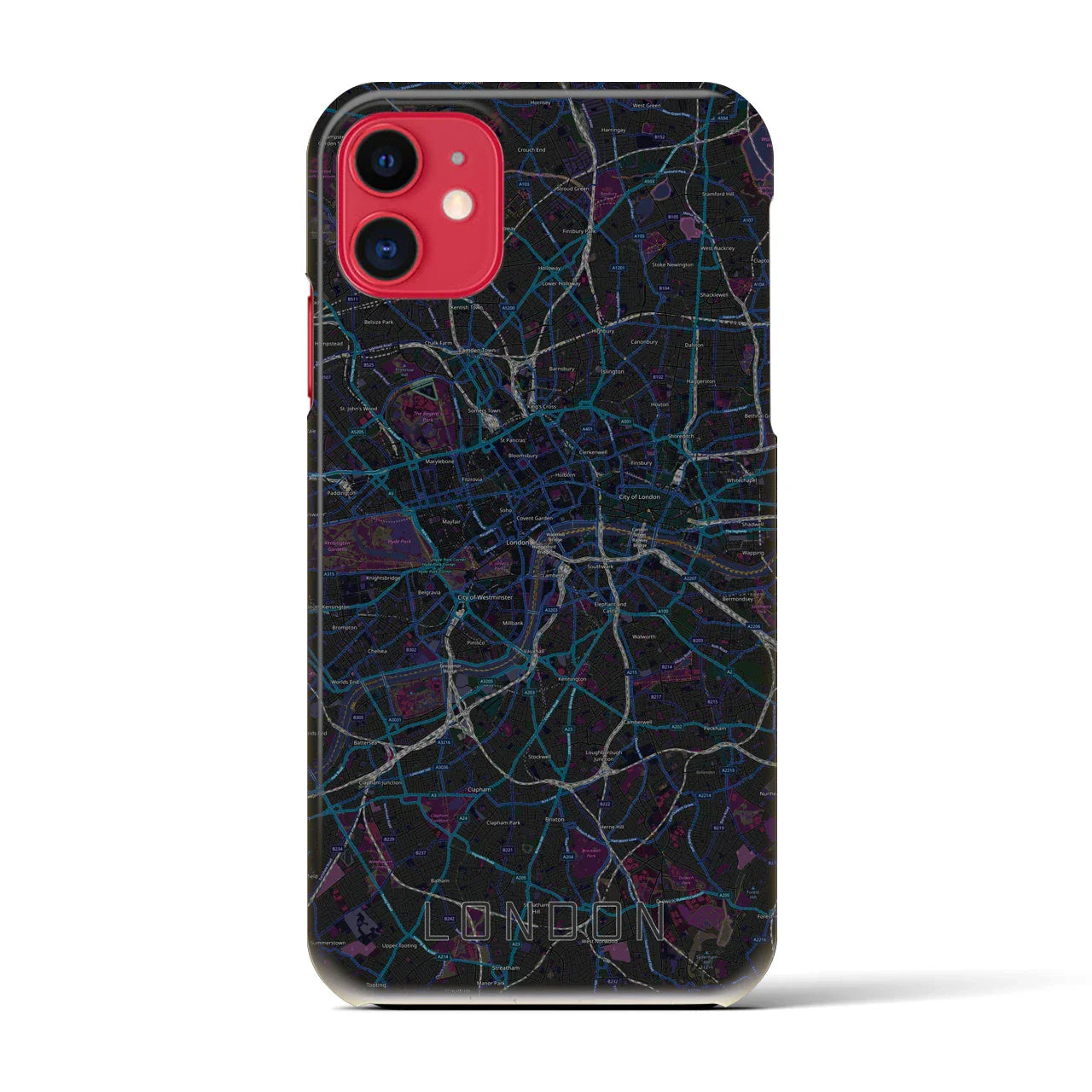 【ロンドン(イギリス)】地図柄iPhoneケース(バックカバータイプ)