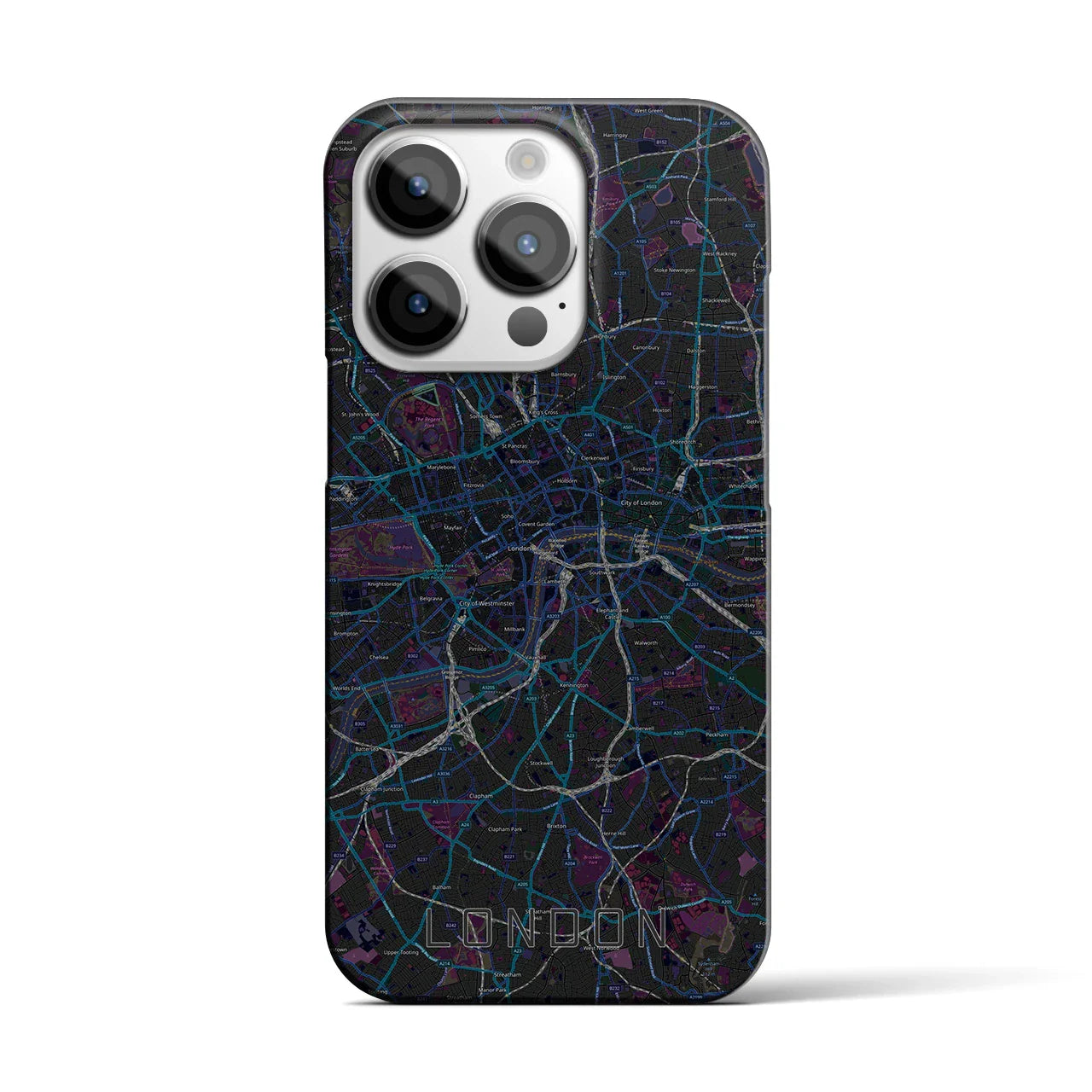 【ロンドン(イギリス)】地図柄iPhoneケース(バックカバータイプ)