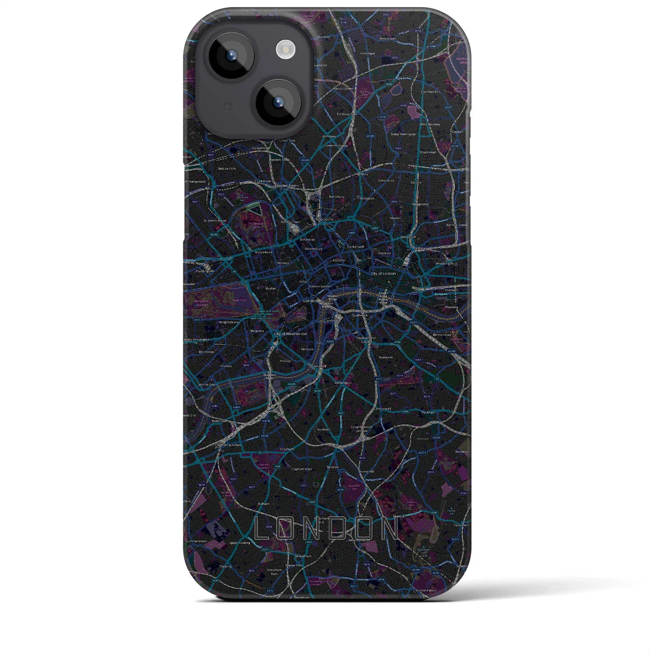 【ロンドン(イギリス)】地図柄iPhoneケース(バックカバータイプ)