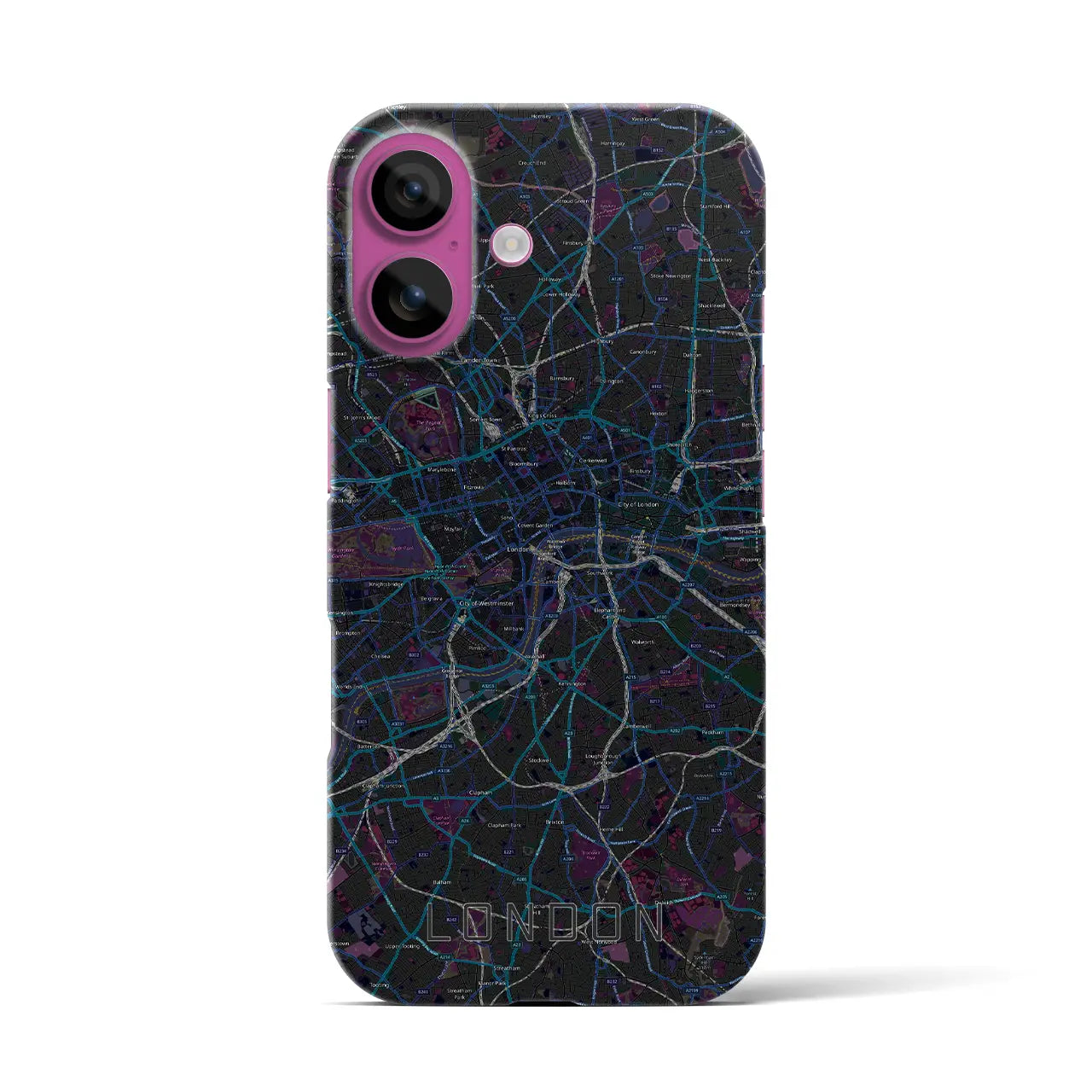 【ロンドン(イギリス)】地図柄iPhoneケース(バックカバータイプ)