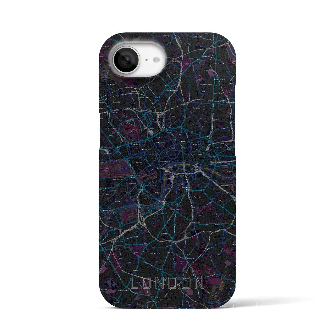 【ロンドン(イギリス)】地図柄iPhoneケース(バックカバータイプ)
