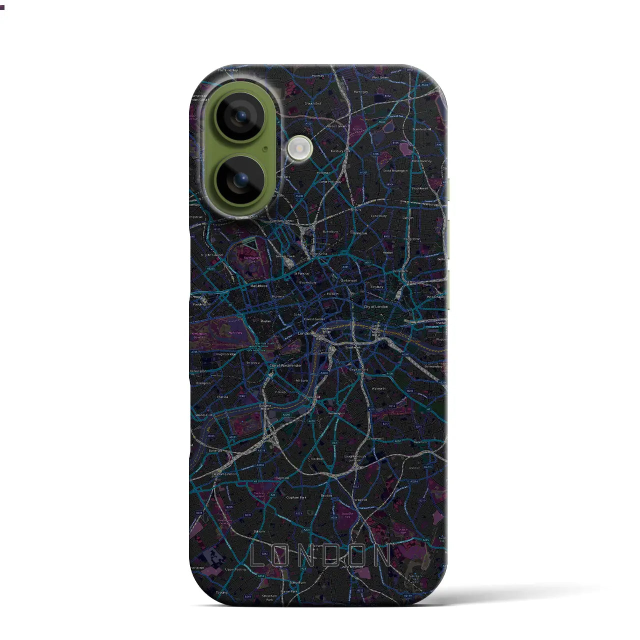 【ロンドン(イギリス)】地図柄iPhoneケース(バックカバータイプ)