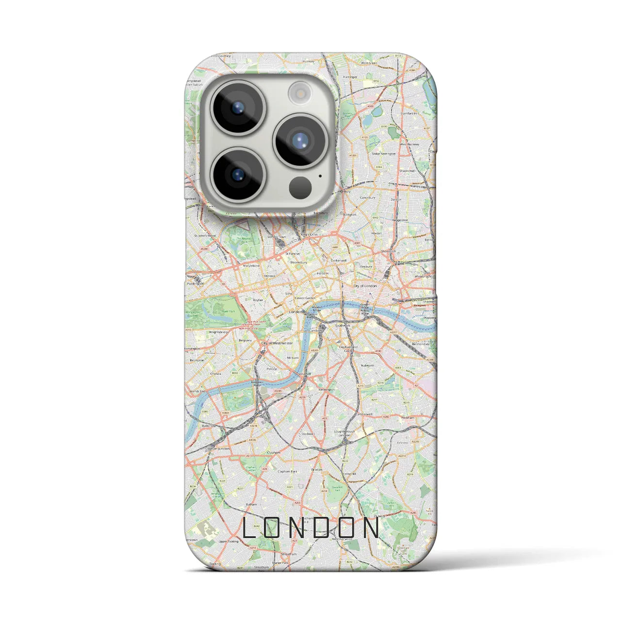【ロンドン(イギリス)】地図柄iPhoneケース(バックカバータイプ)