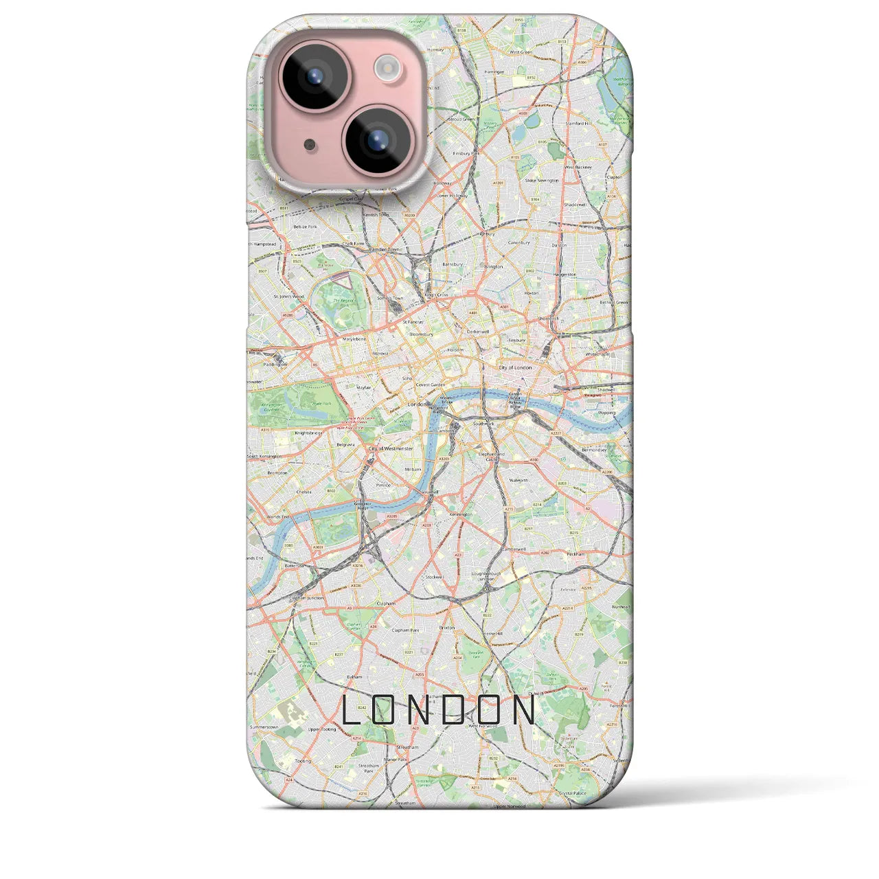 【ロンドン(イギリス)】地図柄iPhoneケース(バックカバータイプ)
