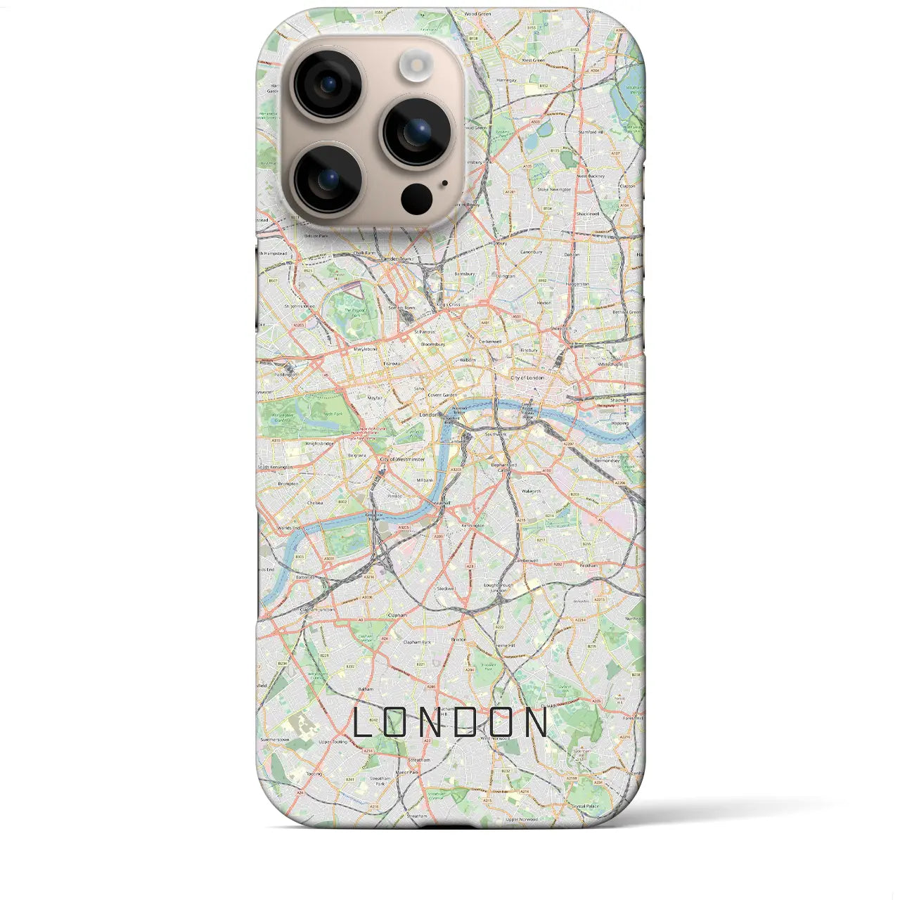 【ロンドン(イギリス)】地図柄iPhoneケース(バックカバータイプ)