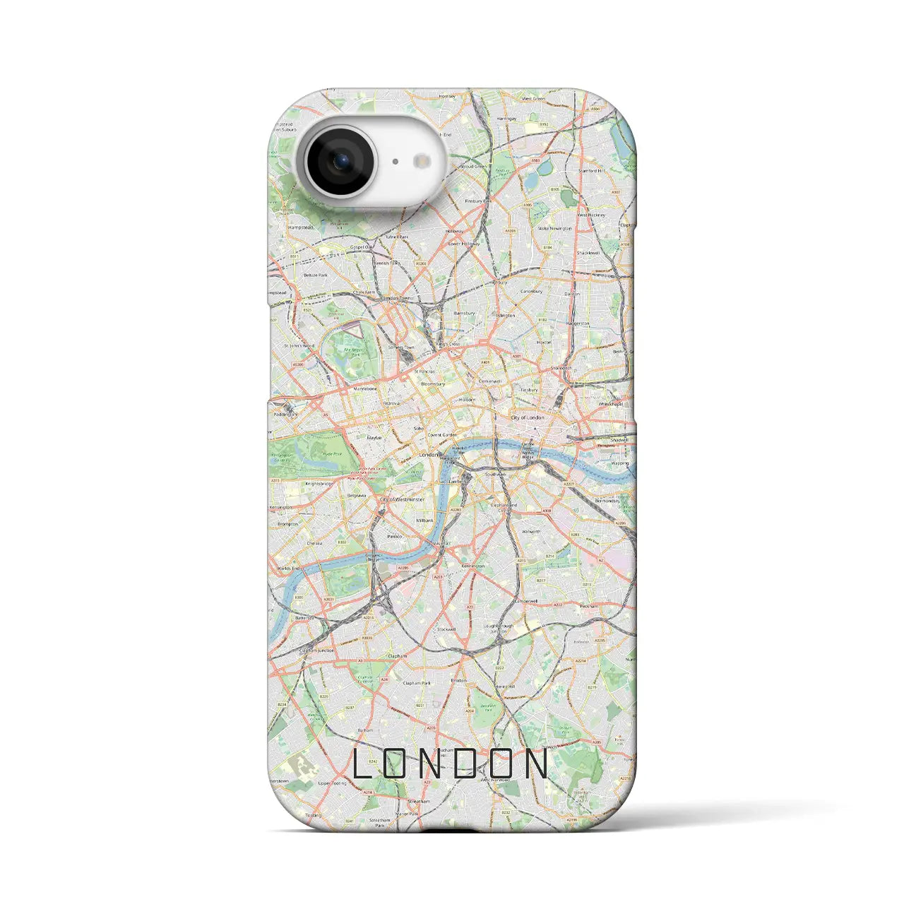 【ロンドン(イギリス)】地図柄iPhoneケース(バックカバータイプ)